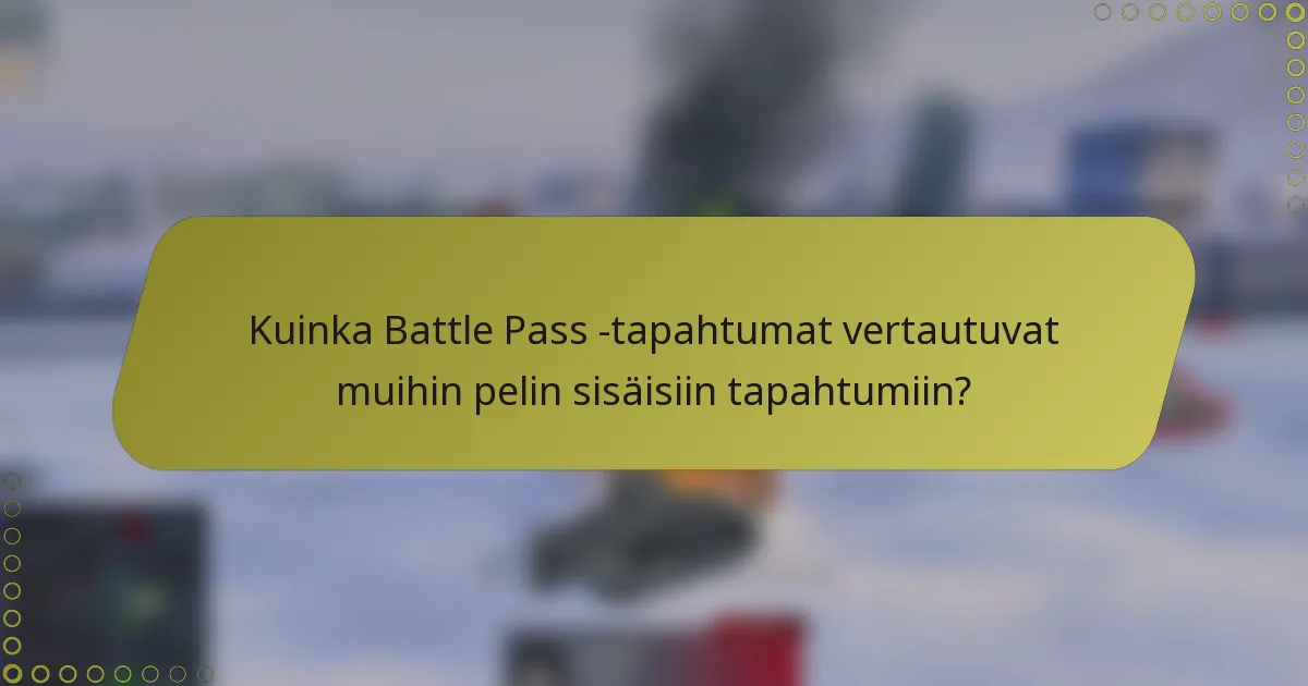 Kuinka Battle Pass -tapahtumat vertautuvat muihin pelin sisäisiin tapahtumiin?